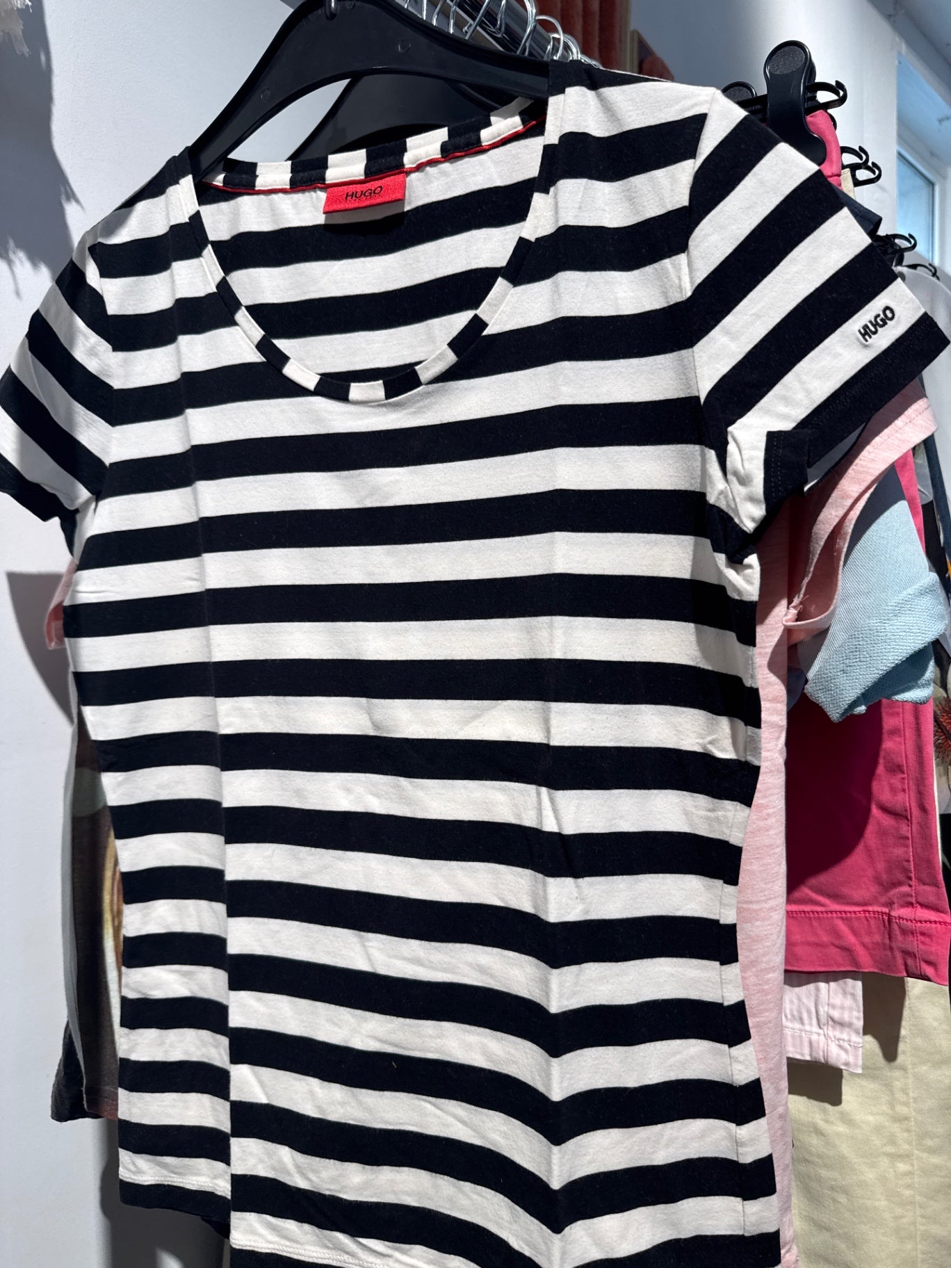 Hugo T-Shirt Schwarz, Weiß Gr.: M/L