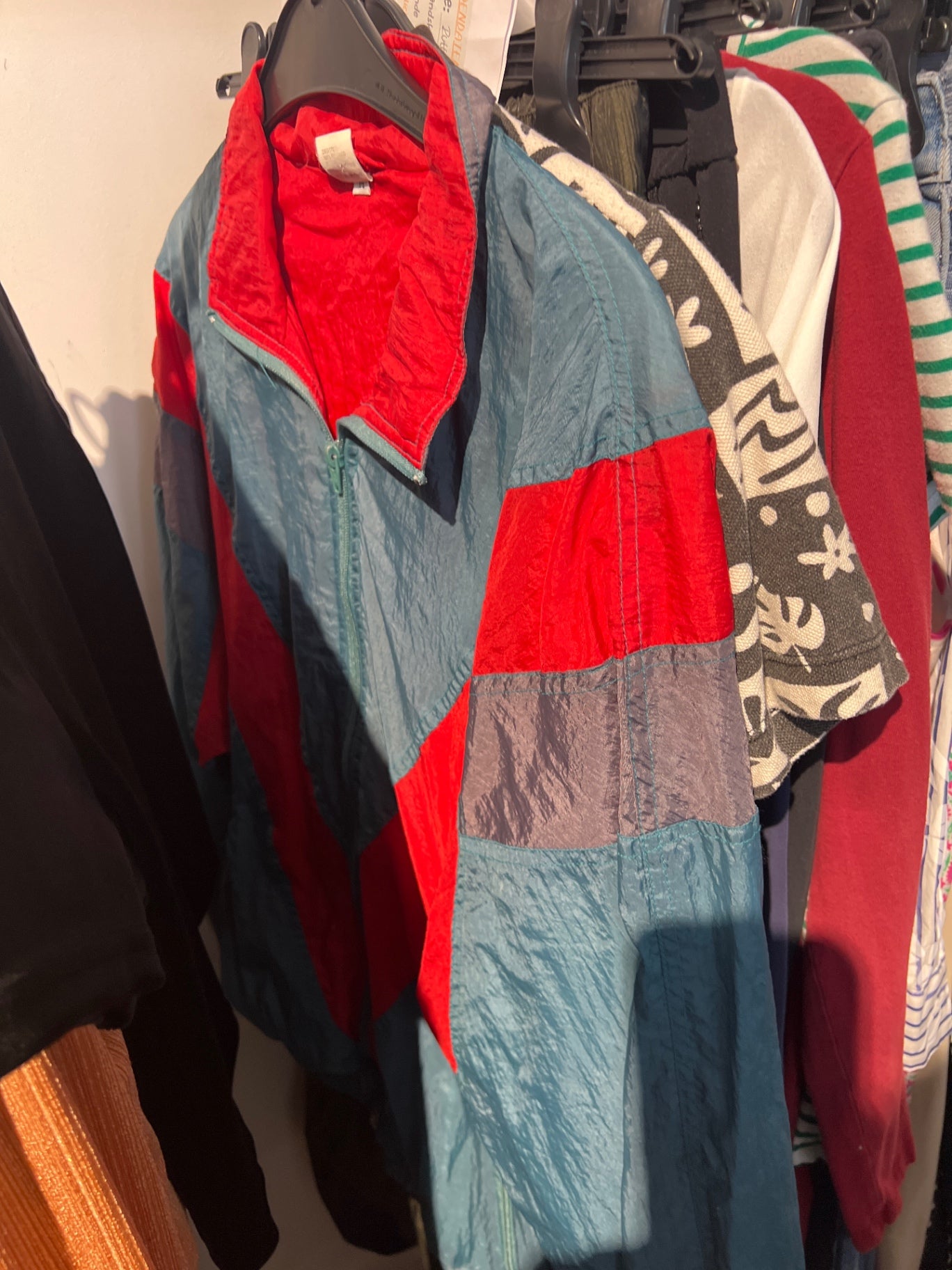 TRUE VINTAGE! Jacke Blau Rot Gr.: M