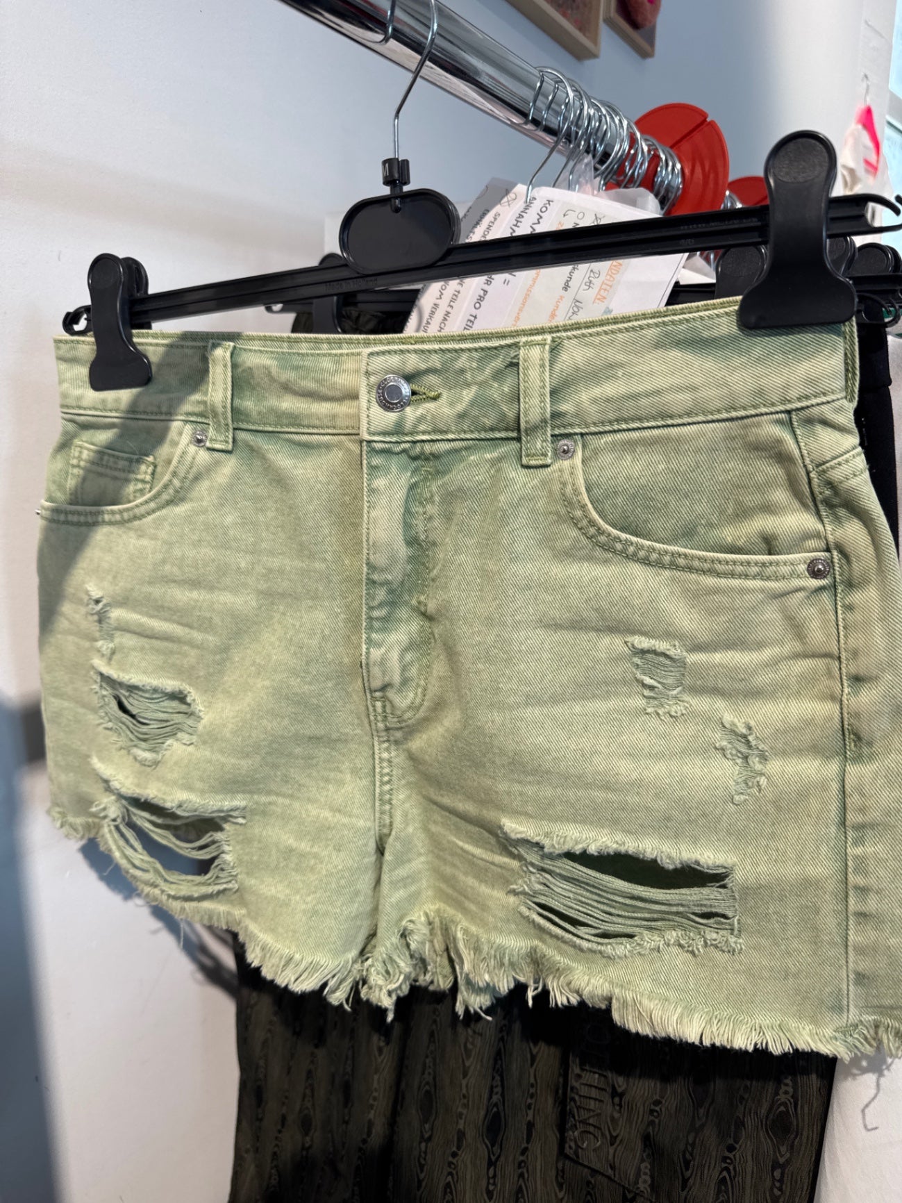 Jeansshorts Hellgrün Gr.: M