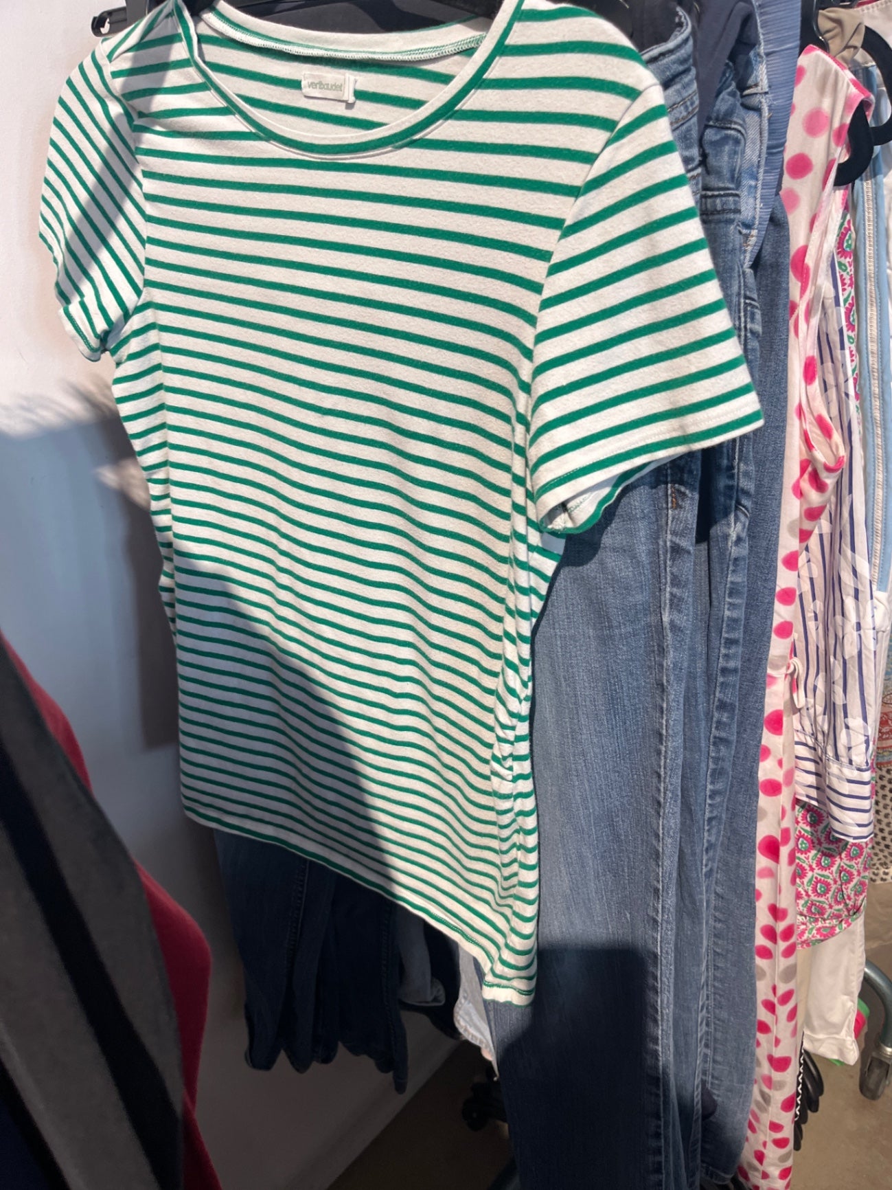 Vertbaudet Umstandsshirt Weiß Grün Gr.: M