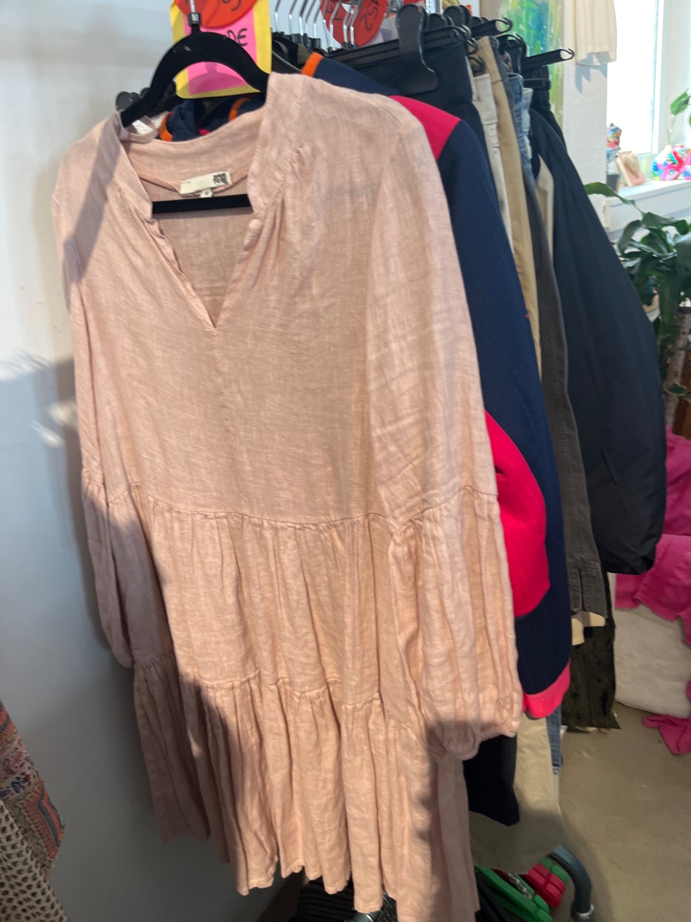 Pride to be Leinen Kleid Rosa Gr.: M
