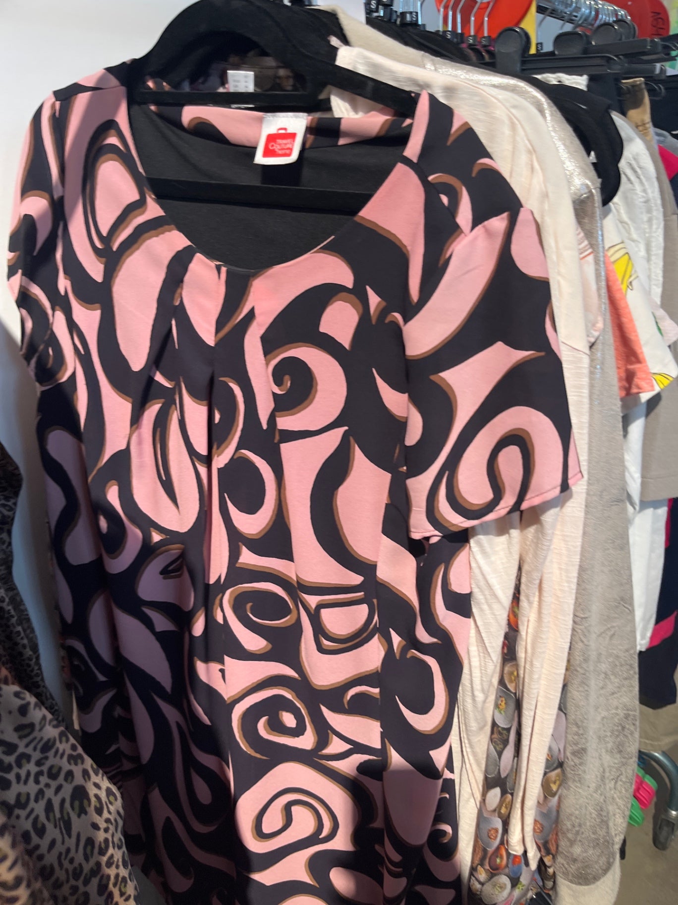 Fehler Heine Kleid Pink/Schwarz Gr.: M