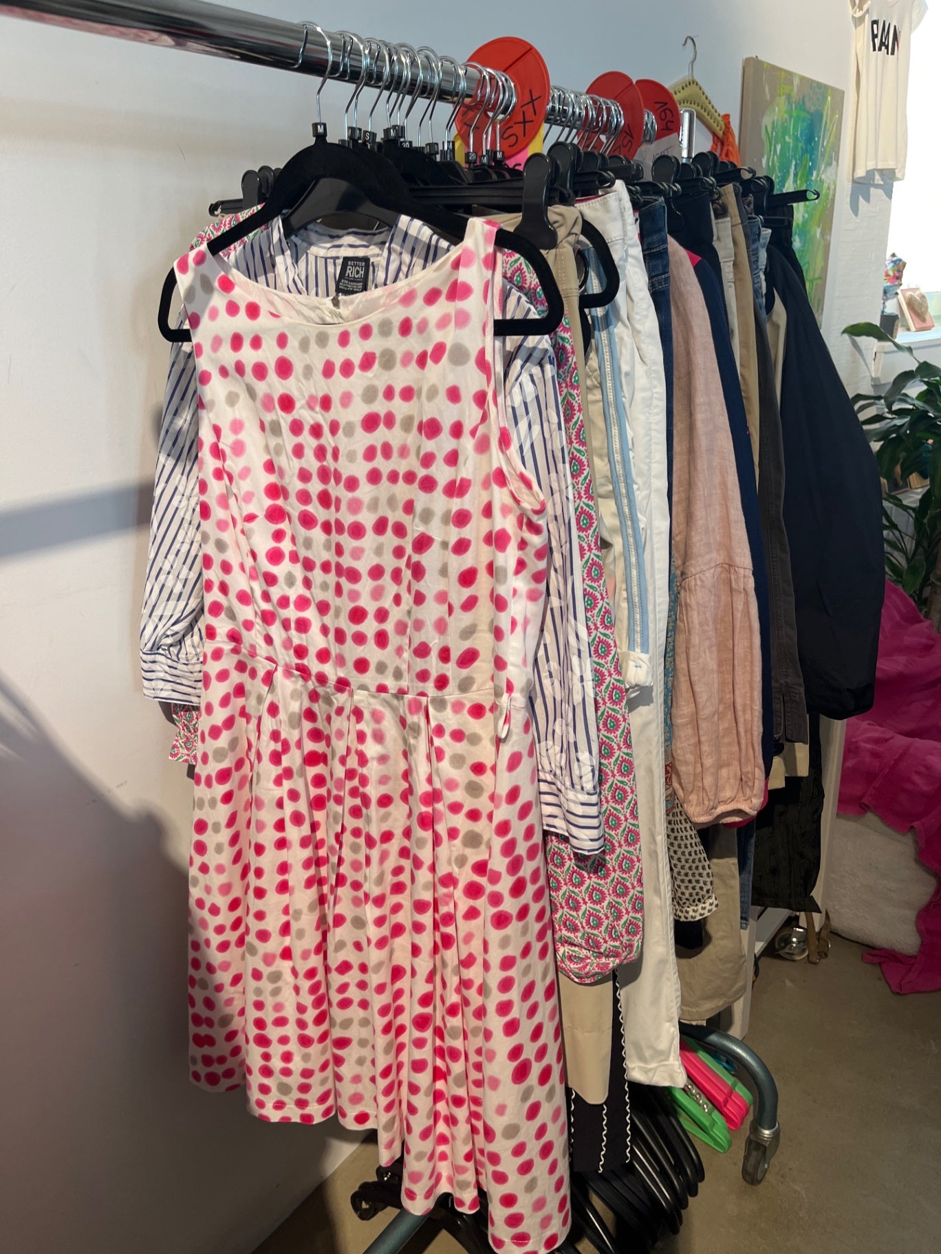 MARCCAIN Kleid Weiß pink grau Gr.: M